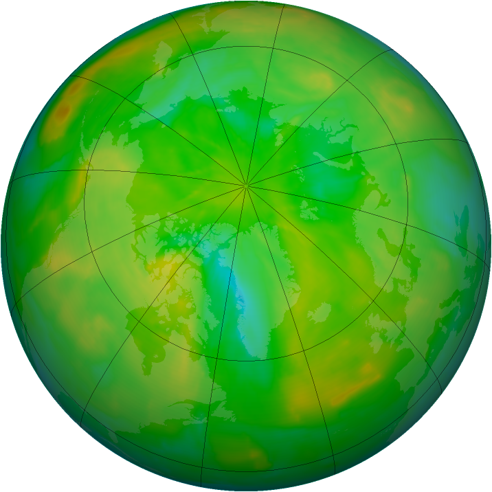 Arctic ozone map for 14 June 2012